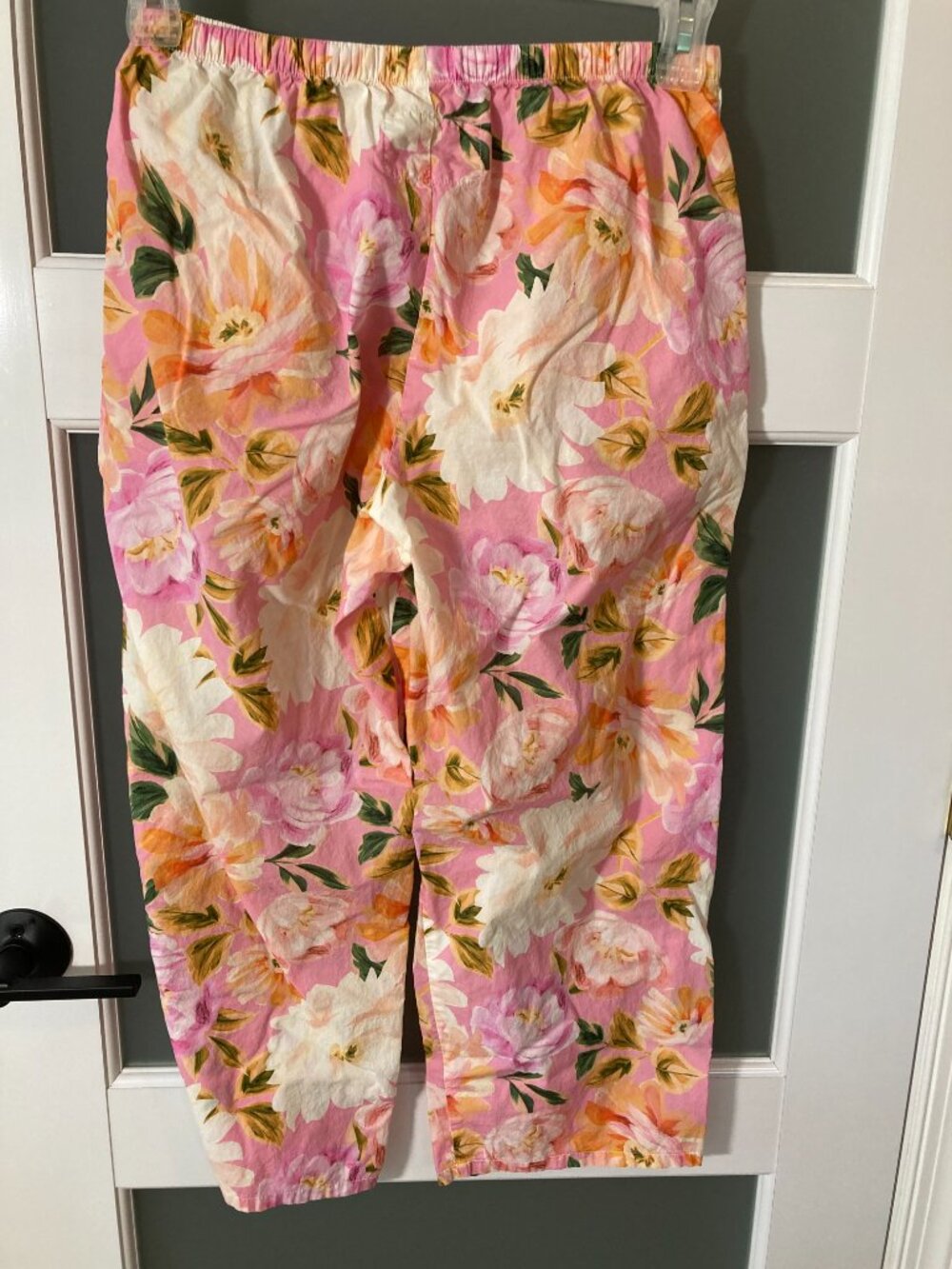 The Cat’s Pajamas Pink Floral S/S top & Pants Pajamas Cotton S-small repair - Picture 6 of 13